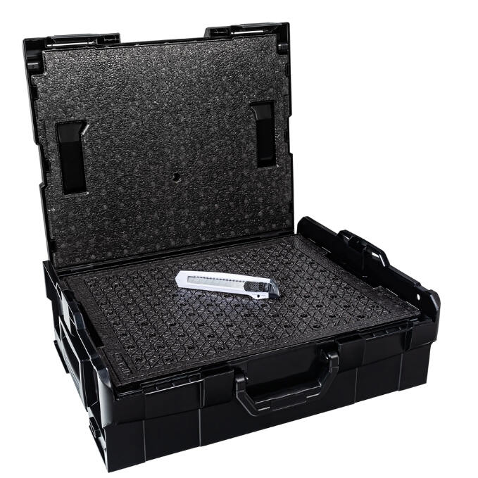 tools in foam trays